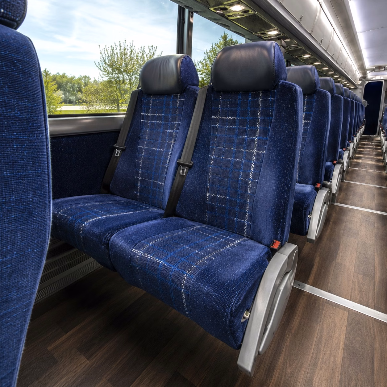 visalia charter bus rental inside